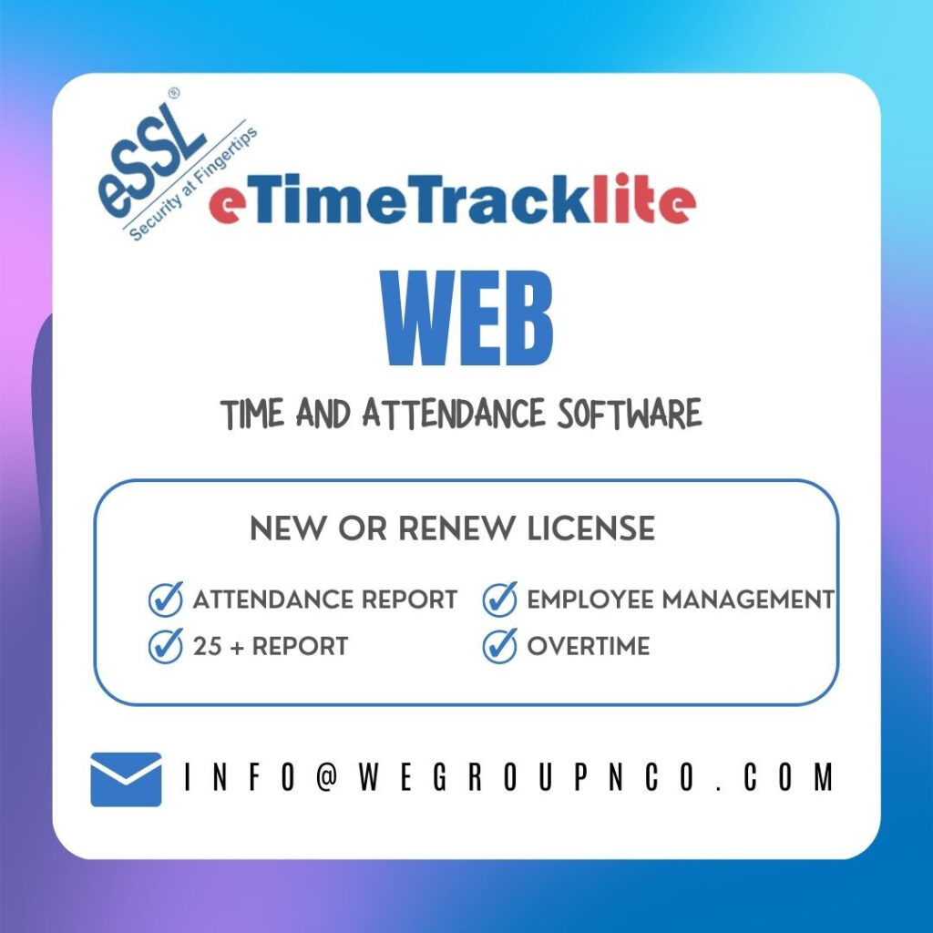 ETimeTrackLite  License Key ESSL 2024 We Group N Co
